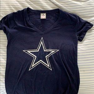 Deep blue pink t shirt